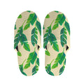Tropical Banana Palm Leaf Pattern Print Slippers