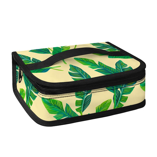 Tropical Banana Palm Leaf Pattern Print Small Lunch Bag