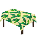 Tropical Banana Palm Leaf Pattern Print Tablecloth