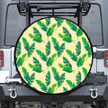 Tropical Banana Palm Leaf Pattern Print Tire Cover