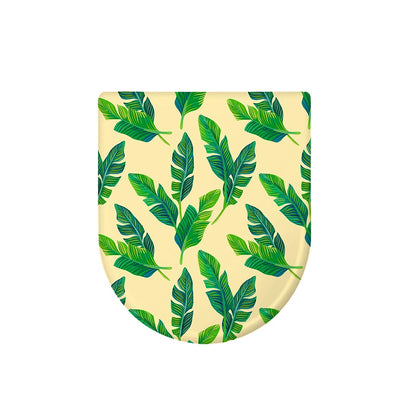Tropical Banana Palm Leaf Pattern Print Toilet Lid Cover