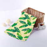 Tropical Banana Palm Leaf Pattern Print Towel