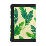 Tropical Banana Palm Leaf Pattern Print Trifold Wallet