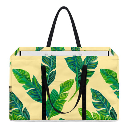 Tropical Banana Palm Leaf Pattern Print Utility Tote Bag