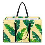 Tropical Banana Palm Leaf Pattern Print Utility Tote Bag
