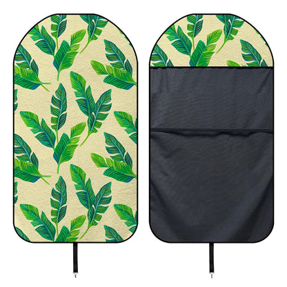Tropical Banana Palm Leaf Pattern Print Waterproof Car Seat Cover
