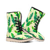 Tropical Banana Palm Leaf Pattern Print Winter Boots