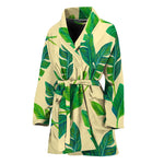 Tropical Banana Palm Leaf Pattern Print Women's Bathrobe