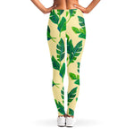 Tropical Banana Palm Leaf Pattern Print Women's Leggings
