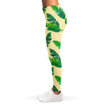 Tropical Banana Palm Leaf Pattern Print Women's Leggings