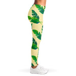 Tropical Banana Palm Leaf Pattern Print Women's Leggings