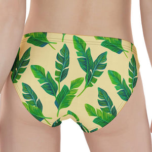 Tropical Banana Palm Leaf Pattern Print Women's Panties