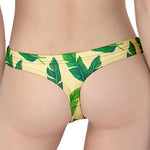 Tropical Banana Palm Leaf Pattern Print Women's Thong