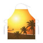 Tropical Beach Sunset Print Adjustable Apron