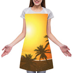 Tropical Beach Sunset Print Adjustable Apron