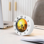 Tropical Beach Sunset Print Alarm Clock