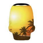 Tropical Beach Sunset Print Baby Seat Cover