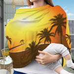 Tropical Beach Sunset Print Baby Seat Cover