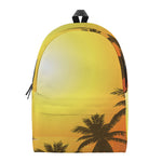 Tropical Beach Sunset Print Backpack