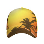 Tropical Beach Sunset Print Baseball Cap