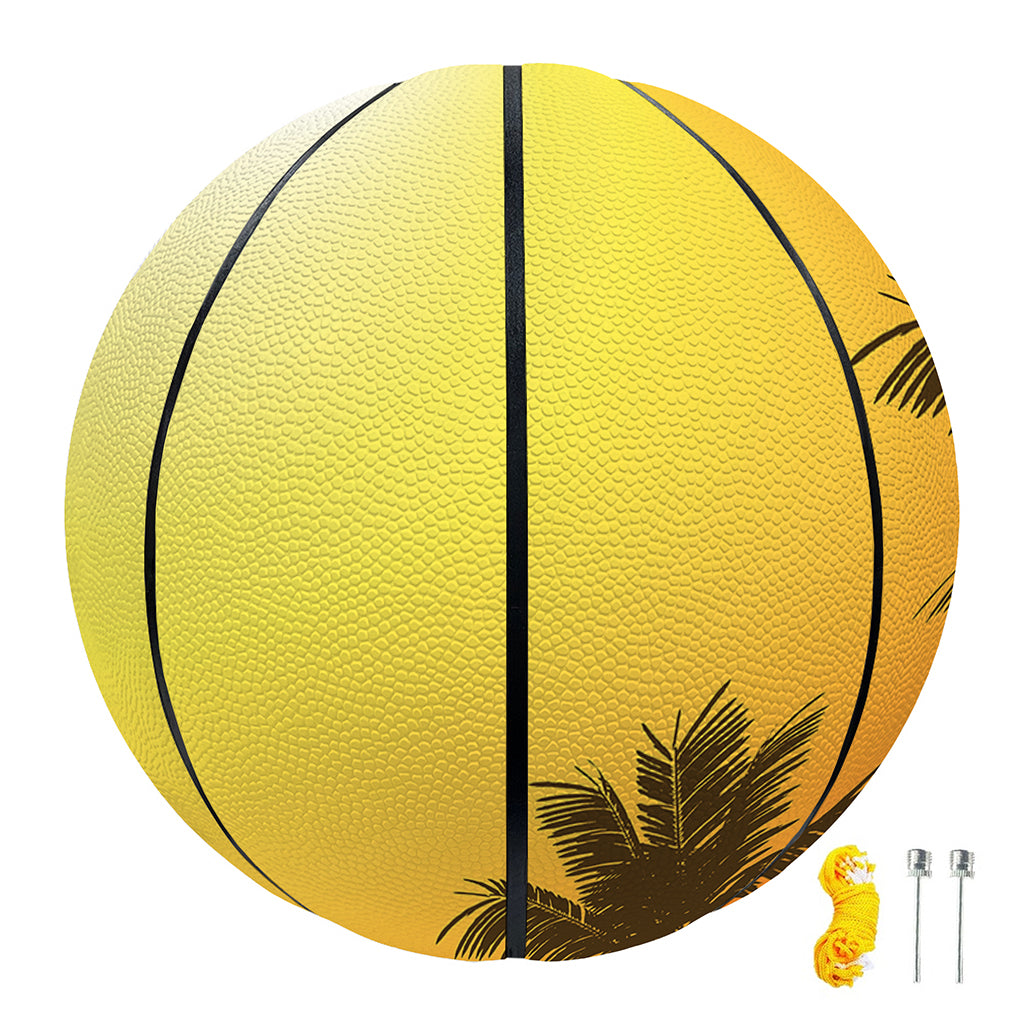 Tropical Beach Sunset Print Basketball