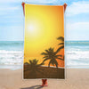 Tropical Beach Sunset Print Beach Towel