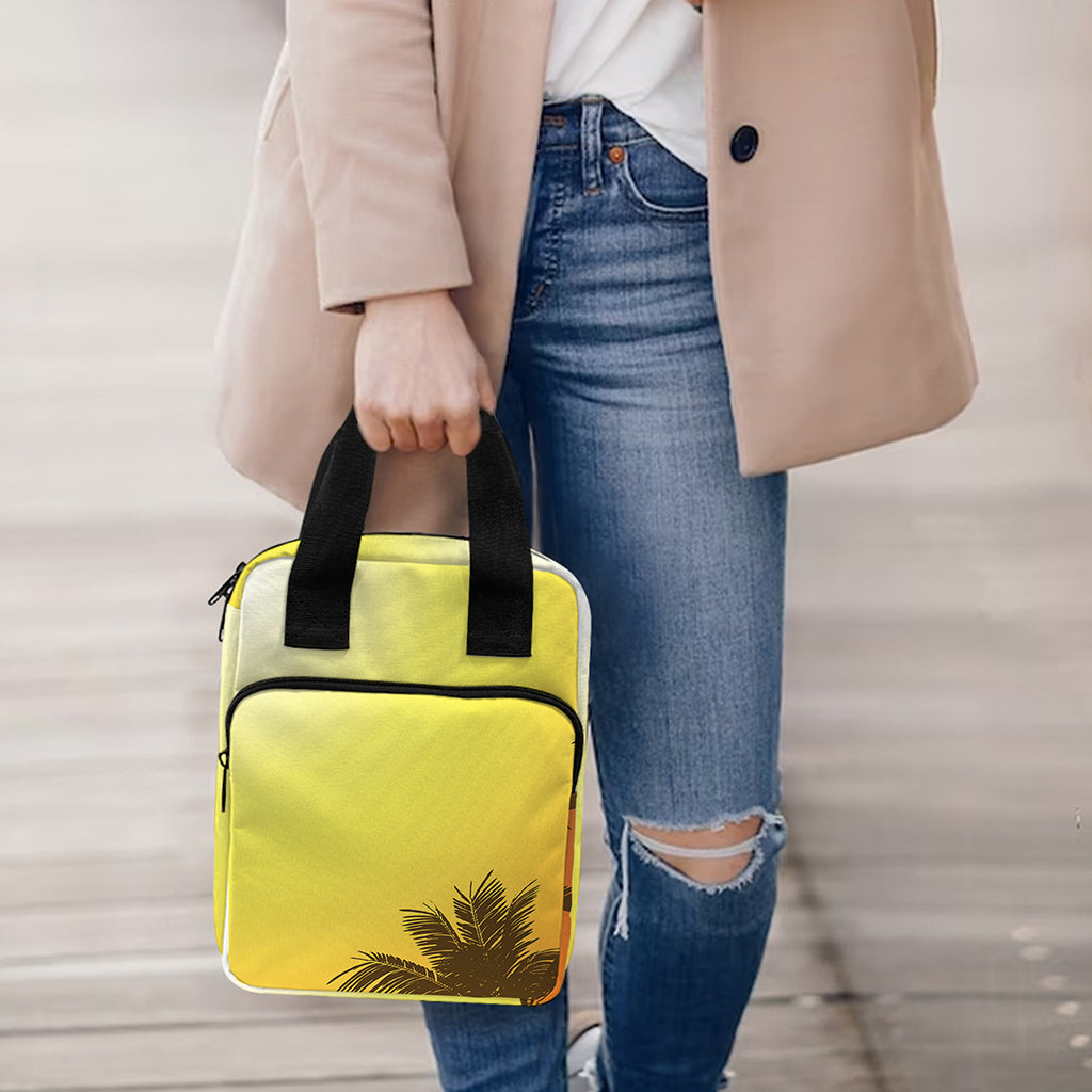 Tropical Beach Sunset Print Bible Tote Bag