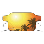 Tropical Beach Sunset Print Car Windshield Snow Cover