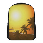 Tropical Beach Sunset Print Casual Backpack