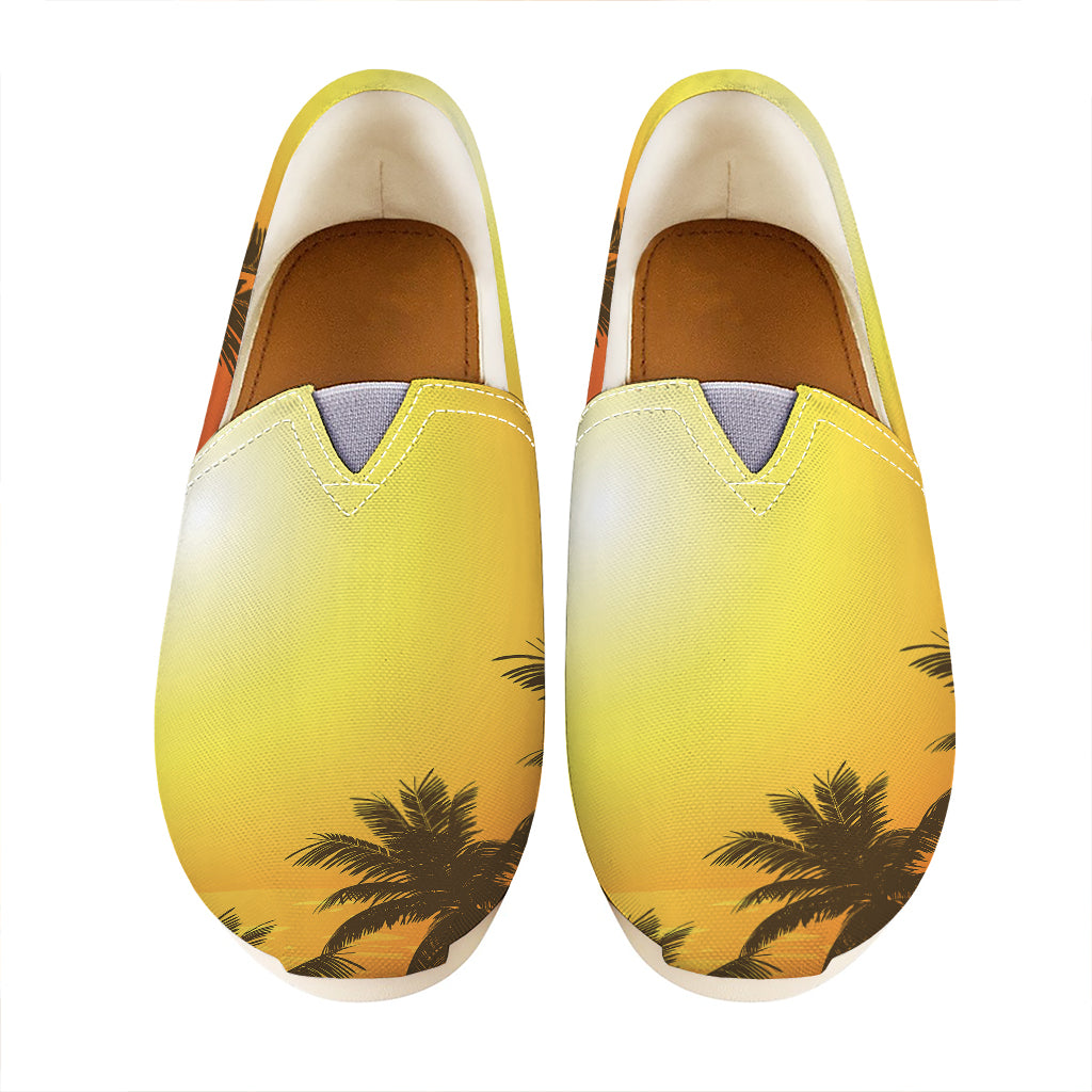 Tropical Beach Sunset Print Casual Shoes