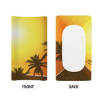 Tropical Beach Sunset Print Changing Pad Cover