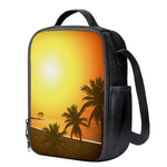 Tropical Beach Sunset Print Crossbody Lunch Bag