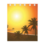 Tropical Beach Sunset Print Curtain