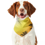 Tropical Beach Sunset Print Dog Bandana