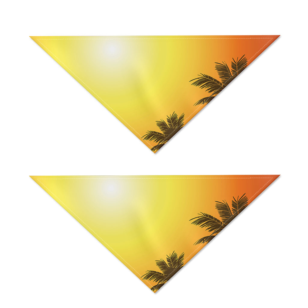 Tropical Beach Sunset Print Dog Bandana