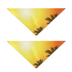 Tropical Beach Sunset Print Dog Bandana