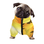 Tropical Beach Sunset Print Dog Zip Up Jacket