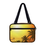 Tropical Beach Sunset Print Double Strap Bible Bag