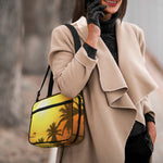 Tropical Beach Sunset Print Double Strap Bible Bag