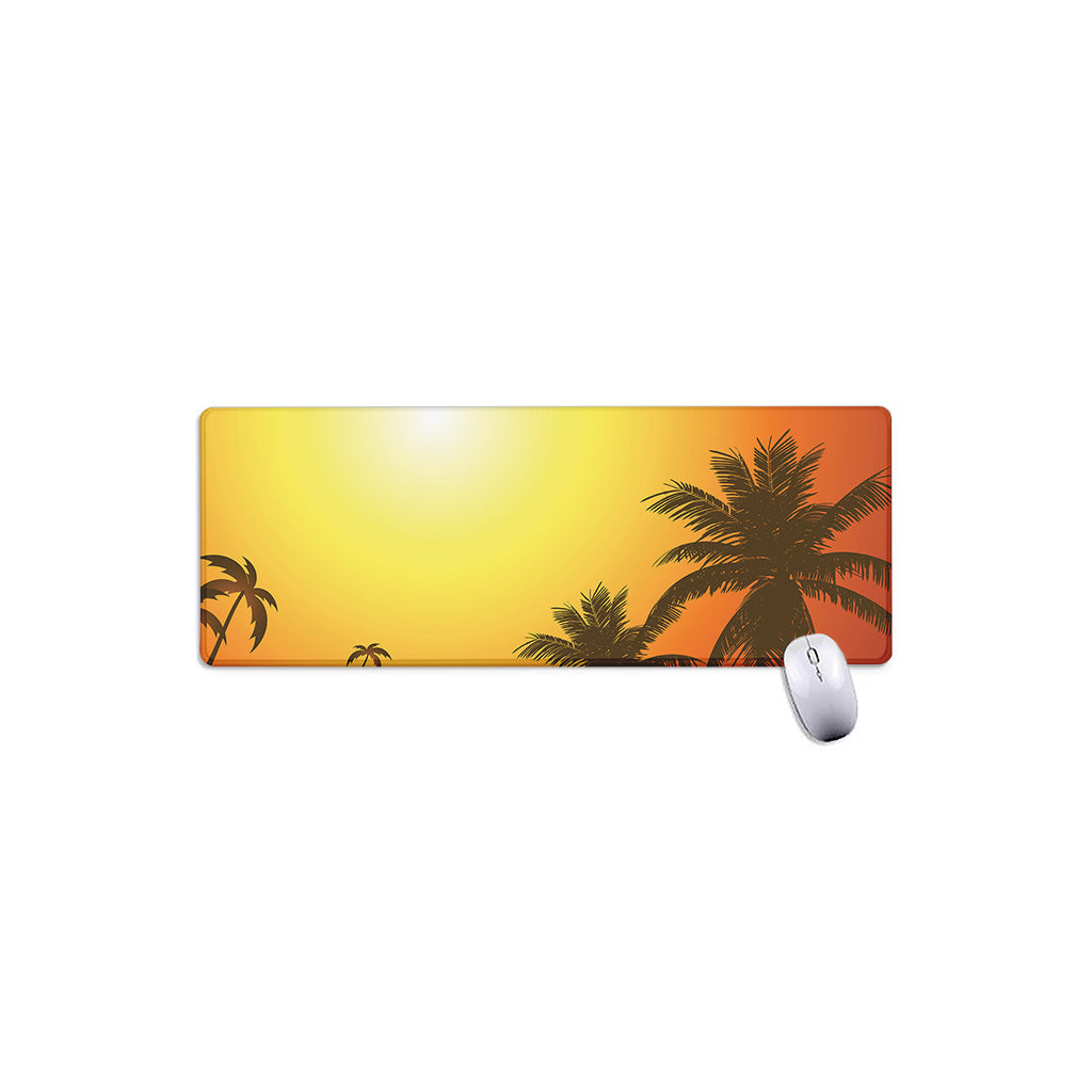 Tropical Beach Sunset Print Extended Mouse Pad