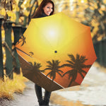 Tropical Beach Sunset Print Foldable Umbrella