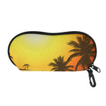 Tropical Beach Sunset Print Glasses Case