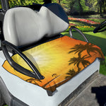 Tropical Beach Sunset Print Golf Cart Seat Cover