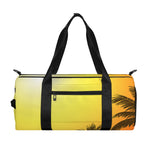 Tropical Beach Sunset Print Gym Bag