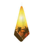 Tropical Beach Sunset Print Hand Towel