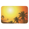 Tropical Beach Sunset Print Indoor Door Mat