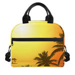 Tropical Beach Sunset Print Insulated Lunch Bag
