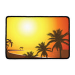 Tropical Beach Sunset Print Kitchen Mat