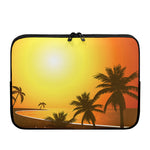 Tropical Beach Sunset Print Laptop Sleeve