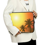 Tropical Beach Sunset Print Laptop Sleeve